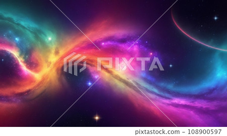 具有空間、星系和大爆炸主題的彩色背景材料 具有空間、星系和大爆炸主題的彩色背景材料 108900597