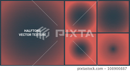 Vector halftone pattern texture gradient screen background. Half tone line texture gradation graphic Vector halftone pattern texture gradient screen background. Half tone line texture gradation graphic 108900887