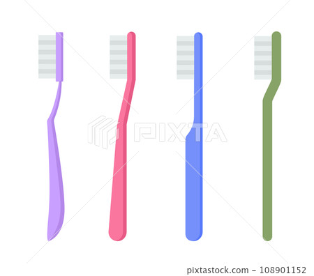 Toothbrush flat vector icon. Mouth brush design isolated tooth icon illustration. 108901152