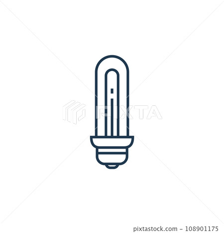 Light bulb line icon lamp. Led lightbulb energy electric economy light icon Light bulb line icon lamp. Led lightbulb energy electric economy light icon 108901175