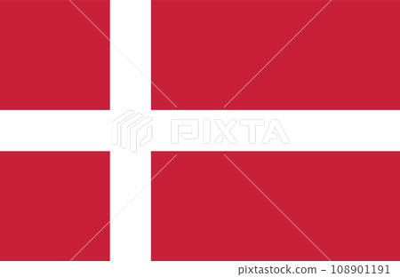 Denmark flag scandinavia dannebrog nordic europe. Danish flag vector national logo background design 108901191