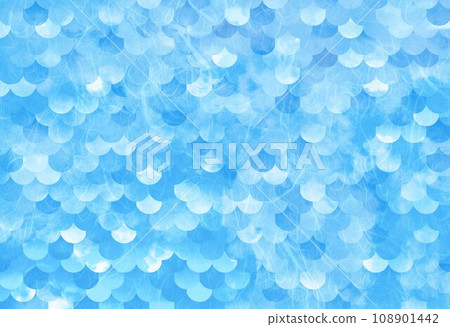 Japanese paper scale pattern blue 108901442