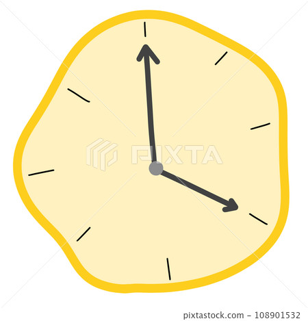 clock face with yellow clock clock face with yellow clock 108901532