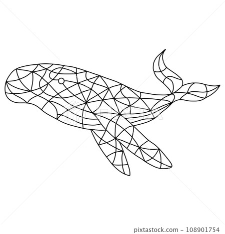 Whale Icon Illustration Isolated on White Background. Whale Icon Illustration Isolated on White Background. 108901754