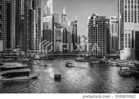 Dubai Marina at sunset 108903092