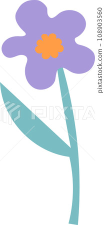 Set of abstract decorative shapes, fastel colors. 108903560