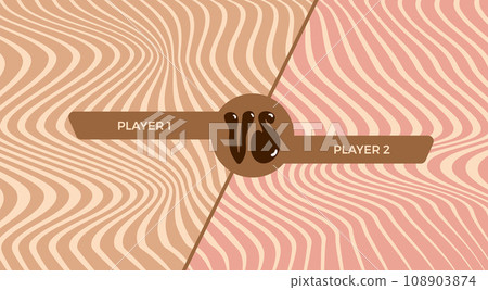 Versus groovy retro comparison blank. Vs vector background. Template. Versus groovy retro comparison blank. Vs vector background. Template. 108903874