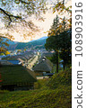 Thatched roof townscape Ouchi-juku 108903916