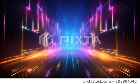 A mesmerizing neon canvas, perfect for injecting energy and modern flair 108904346