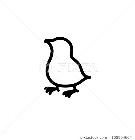Chick silhouette icon 108904604