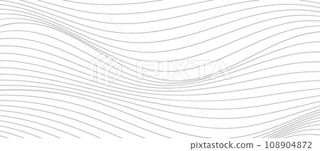 abstract black and white vector wave background.  108904872
