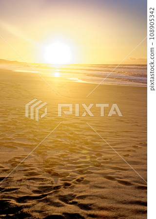 Fuerteventura - Sunset at the Playa de Cofete Canary Islands Spain 108905342