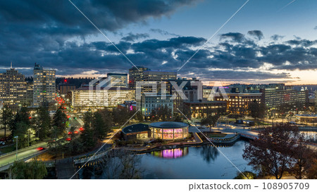 spokane sunset downtown tower main street 108905709