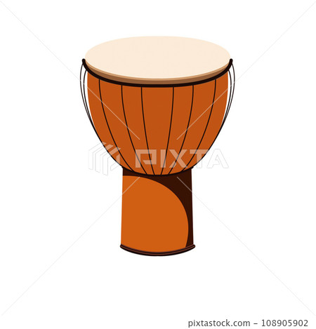 illustration of a wooden African kwanza drum on a white background illustration of a wooden African kwanza drum on a white background 108905902