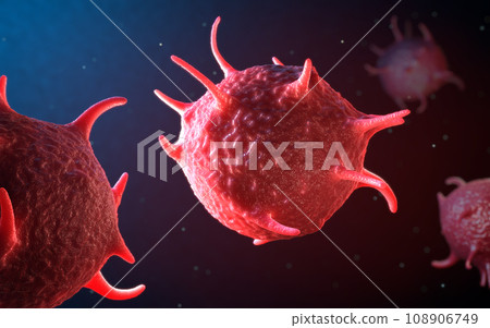Activated platelets, also called thrombocytes responsible for the healing and closure of wounds - 3d illustration Activated platelets, also called thrombocytes responsible for the healing and closure of wounds - 3d illustration 108906749