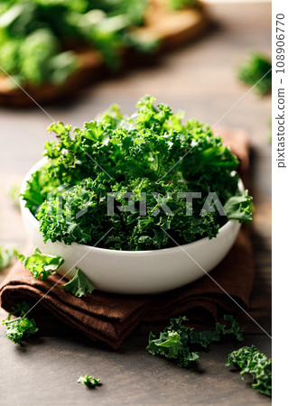 Kale cabbage green leaves close-up 108906770