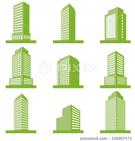 各種建築物的 3D 插圖集 各種建築物的 3D 插圖集 108907573