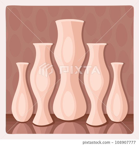 Vase shapes. Vector composition with pottery Vase shapes. Vector composition with pottery 108907777
