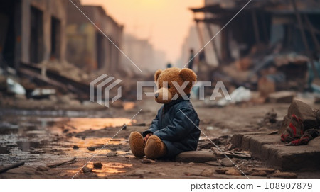 crescent on blurry background with shiny stars 108907879