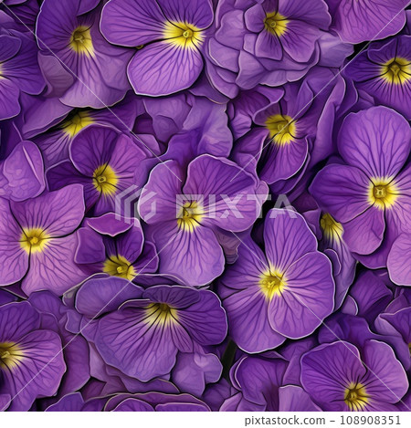 Primulaceae, Primula Juliae or Julias Primrose Known as Purple Primrose are a Family of Herbaceous 108908351