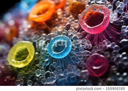 Color Bacteria Culture in a Petri Dish, Microorganisms, Petri Dish and Culture Media with Bacteria Color Bacteria Culture in a Petri Dish, Microorganisms, Petri Dish and Culture Media with Bacteria 108908380