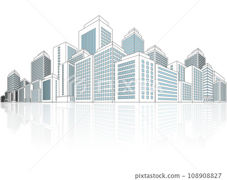 摩天大樓大城市背景素材 摩天大樓大城市背景素材 108908827