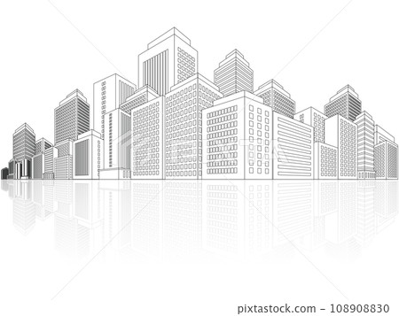 摩天大樓大城市背景素材 摩天大樓大城市背景素材 108908830