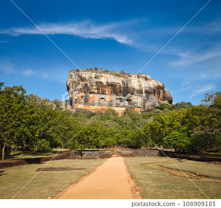 Famous ancient Sigiriya rock. Sri Lanka 108909185