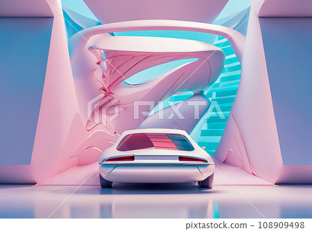 Futuristic cars and garages Futuristic cars and garages 108909498