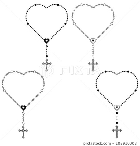 heart shaped catholic rosary heart shaped catholic rosary 108910308