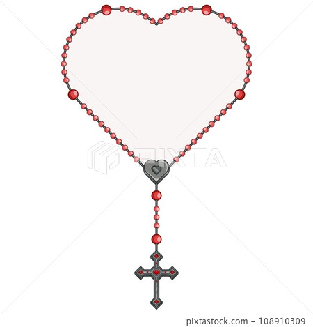 heart shaped catholic rosary heart shaped catholic rosary 108910309