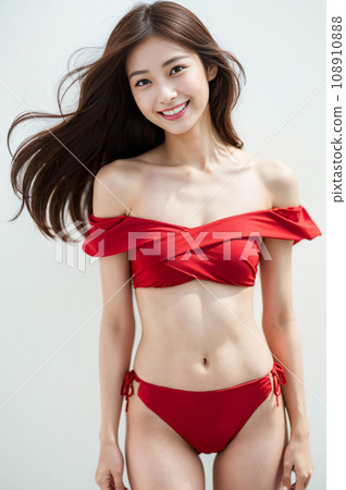 [女模特兒] 穿著泳衣的女人09：AI 生成圖像 108910888