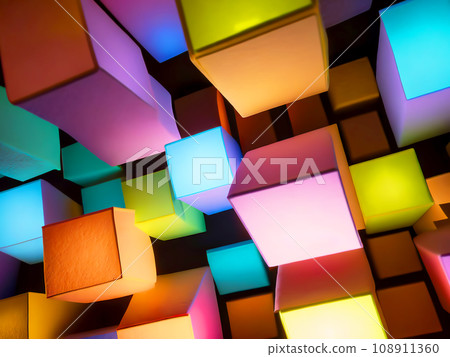 Colorful block background [AI generated image] 108911360