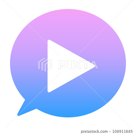 藍紫色漸層 | 播放標記與語音氣泡 108911685