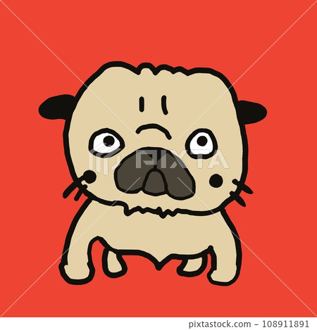 有趣的插圖哈巴狗 108911891