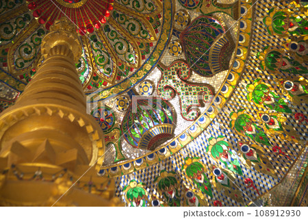 Buddha's relics enshrined within Phra Maha Rattana Loha Jedi Sri Sasana Phothisat Sawang Boon at Wat Phra Sawang Boon. It is a very popular place of worship. Located at Saraburi Province in Thailand. 108912930