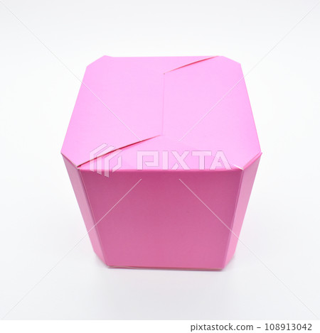 pink paper box on white background, package for design pink paper box on white background, package for design 108913042