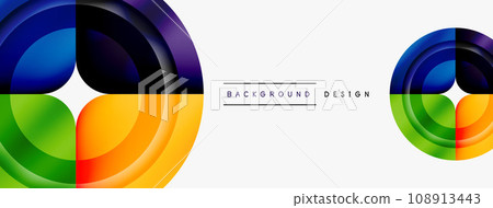 Circle abstract background. Wallpaper, banner, background, landing page, wall art, invitation, print, poster Circle abstract background. Wallpaper, banner, background, landing page, wall art, invitation, print, poster 108913443