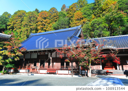 [Hiroshima Prefecture] Big Hojo of Buttsuji Temple in Autumn Leaves 108913544