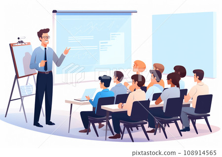 teacher lecture to student in unviersity teacher lecture to student in unviersity 108914565