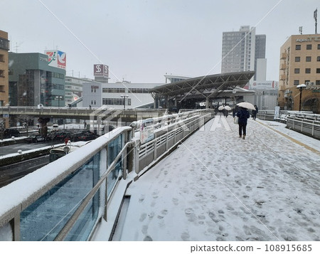 Snowy scenery Ageo Station 108915685