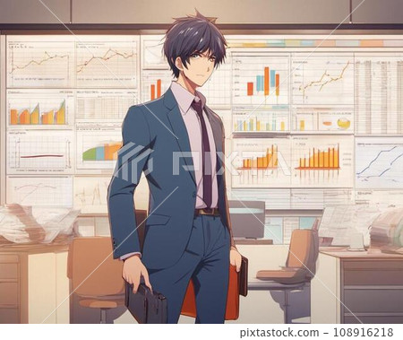 Office worker in a suit (AI illustration) Office worker in a suit (AI illustration) 108916218