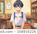 Front view illustration of a boy (AI illustration) 108916226