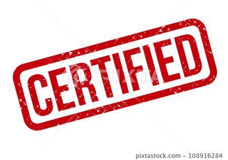 Certified Rubber Stamp. Red Certified Rubber Grunge Stamp Seal Vector Illustration Certified Rubber Stamp. Red Certified Rubber Grunge Stamp Seal Vector Illustration 108916284