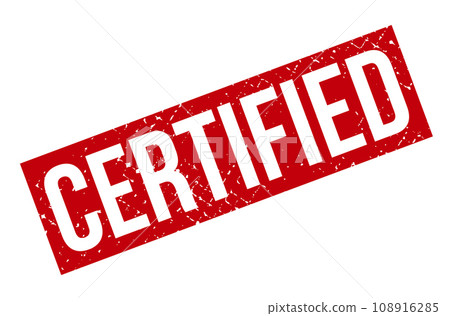 Certified Rubber Stamp. Red Certified Rubber Grunge Stamp Seal Vector Illustration Certified Rubber Stamp. Red Certified Rubber Grunge Stamp Seal Vector Illustration 108916285