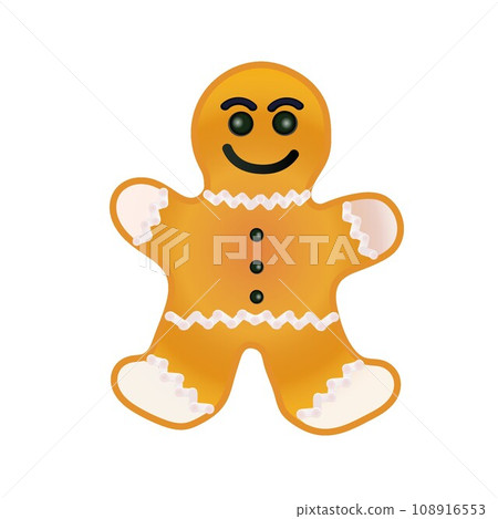 Gingerbread man cookie illustration 108916553