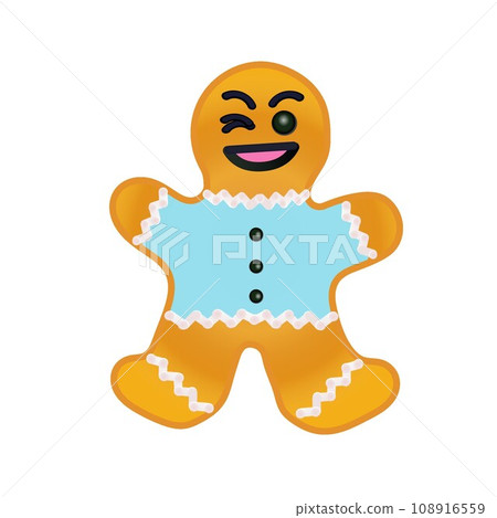 Gingerbread man cookie illustration Gingerbread man cookie illustration 108916559