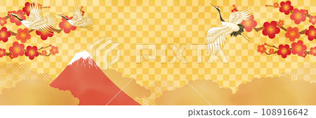 Gold Mt. Fuji Japanese pattern background template Gold Mt. Fuji Japanese pattern background template 108916642
