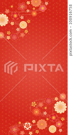 Red Japanese pattern background template Red Japanese pattern background template 108916758