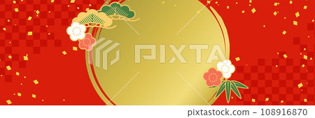 New Year's background illustration with a gorgeous atmosphere (banner material for first sale sale) New Year's background illustration with a gorgeous atmosphere (banner material for first sale sale) 108916870